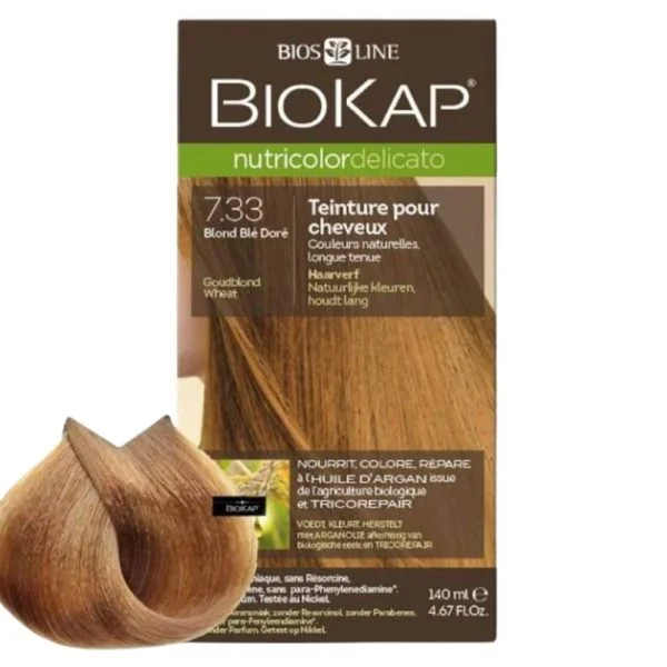 Étui Biokap Nutricolor Delicato 7.33 blond blé doré 140 ml