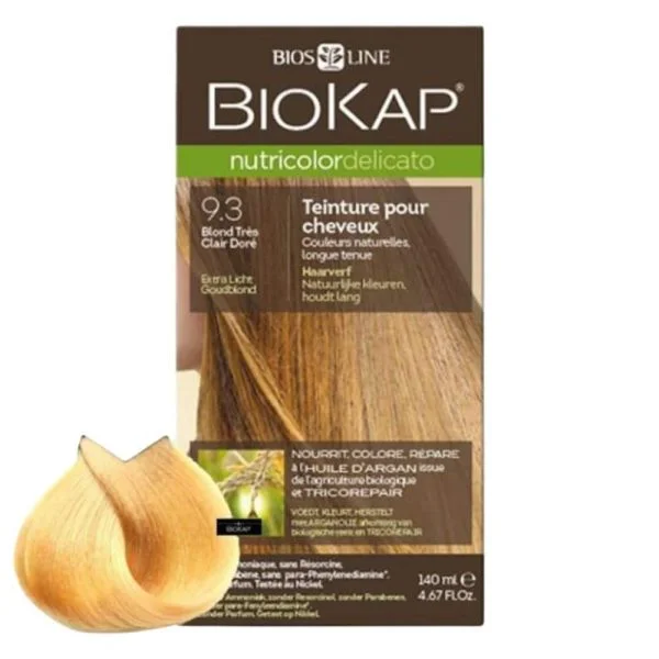 Étui Biokap Nutricolor Delicato 9.3 blond très clair doré 140 ml