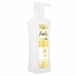 Flacon pompe blanc Biokera Natura Fresh Yellow Shot crème special curly
