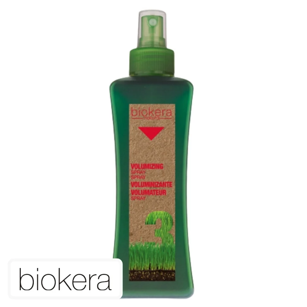 biokera-spray-volumateur-300ml.jpg Flacon vert vaporisateur Biokera Natura spray volumateur 300 ml, chiffre 3 rouge