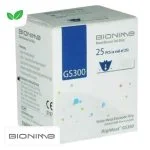 Boîte blanche Bionime Rightest GS300, 25 bandelettes de test de glycémie