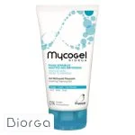 Tube blanc et bleu Mycogel Biorga gel nettoyant moussant, 150 ml