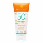 Tube orange et blanc de lait solaire Biosolis Kids SPF50+ 100 ml