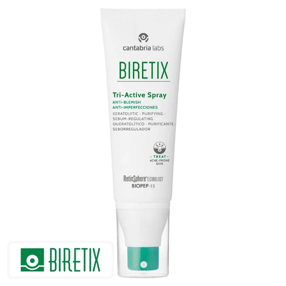 biretix-tri-active-spray-anti-imperfections-100ml.jpg Flacon-pompe blanc du spray Biretix Tri-Active anti-imperfections 100 ml
