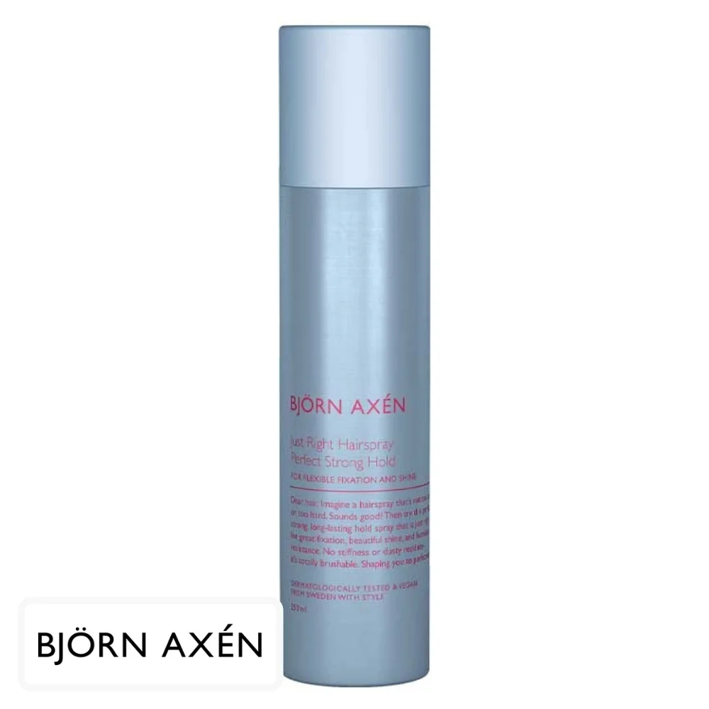 bjorn-axen-just-right-spray-fixateur-parfait-250ml.jpg Flacon bleu clair Björn Axén Just Right Hairspray fixation forte 250 ml