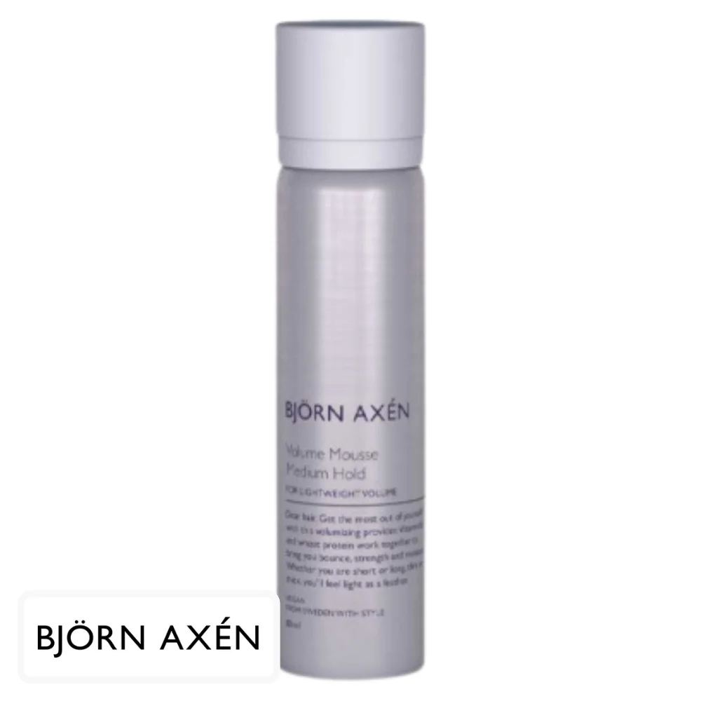 bjorn-axen-mousse-volume-fixation-moyenne-200ml.jpg Flacon gris Björn Axén Volume Mousse fixation moyenne 200 ml