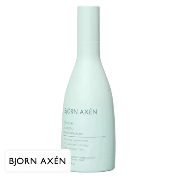 Flacon vert d'eau Björn Axén Moisture Shampoo cheveux secs 250 ml