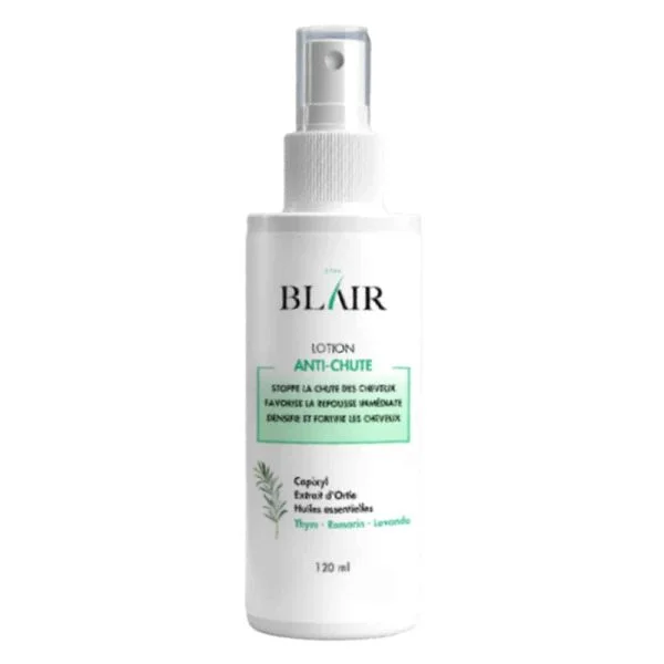Flacon spray blanc de la lotion anti-chute Blair 120 ml