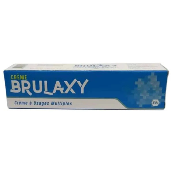 Étui bleu et blanc de la crème Brulaxy à usages multiples 50 g