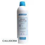 Flacon aérosol blanc et bleu Calliderm brume d'eau pure de 400 ml