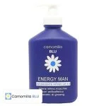 Flacon-pompe bleu nuit Camomilla Blu Energy Man, nettoyant intime masculin