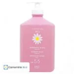 Grand flacon-pompe rose Camomilla Blu, nettoyant intime doux pH 5.5