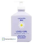 Flacon-pompe parme Camomilla Blu Lovely Girl, nettoyant intime pH 5.5