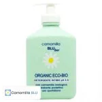Flacon-pompe vert d'eau Camomilla Blu Organic Eco-Bio, nettoyant intime