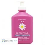 Flacon-pompe fuchsia Camomilla Blu Protective, nettoyant intime pH 8.5
