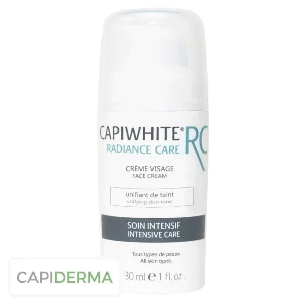 Flacon pompe Capiderma Capiwhite RC Radiance Care crème visage 30 ml