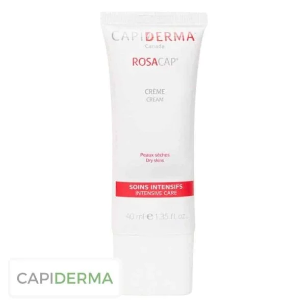 Tube blanc et rouge Capiderma Rosacap crème visage 40 ml