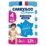 Paquet Carryboo couches taille 4 pour bébé 7-18 kg, 44 unités