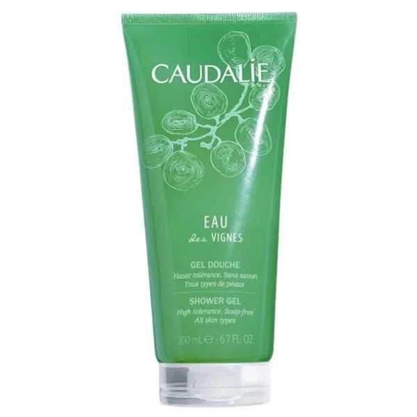 Tube vert Caudalie Eau des Vignes gel douche haute tolérance 200 ml