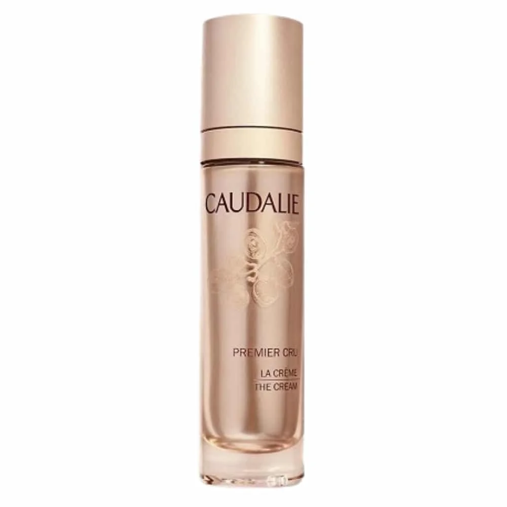 caudalie-premier-cru-la-creme-50ml.jpg Flacon-pompe doré Caudalie Premier Cru La Crème soin visage anti-âge