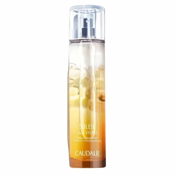 Vaporisateur dégradé jaune orangé Caudalie Soleil des Vignes Eau Fraîche 50 ml