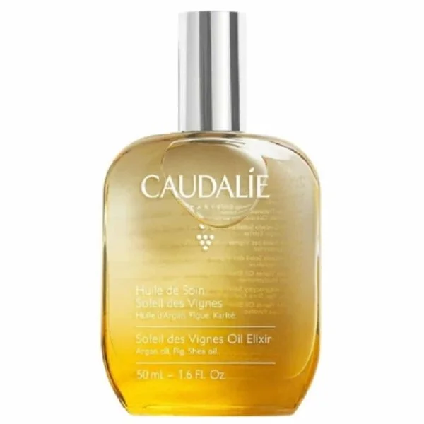 Flacon verre dégradé jaune Caudalie Soleil des Vignes Huile de Soin 50 ml