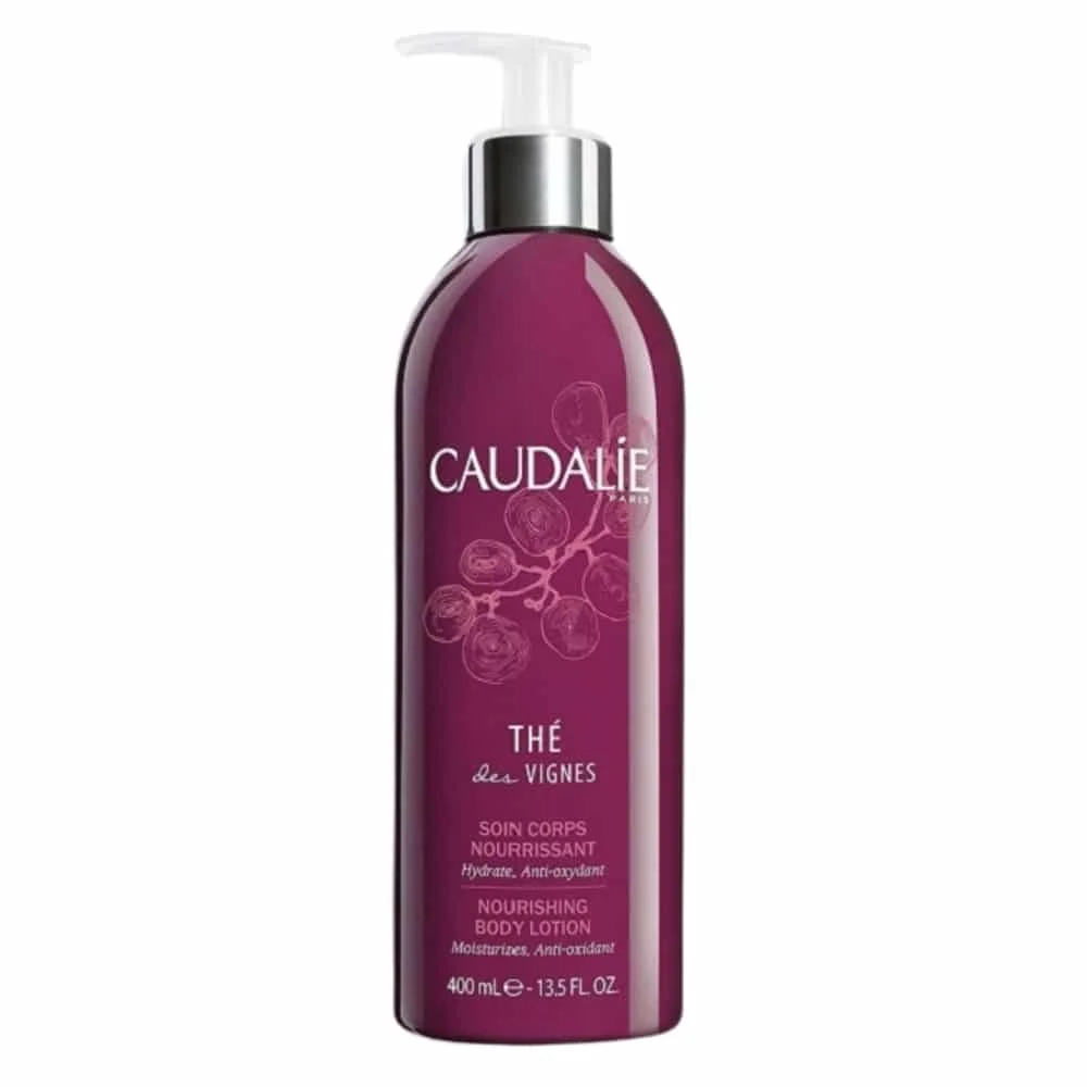 caudalie-the-des-vignes-soin-corps-nourrissant-400ml.jpg Grand flacon pompe violet Caudalie soin corps nourrissant Thé des Vignes 400 ml