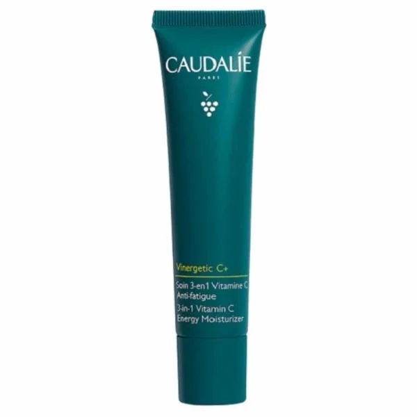 Tube vert Caudalie Vinergetic C+ soin 3-en-1 vitamine C anti-fatigue