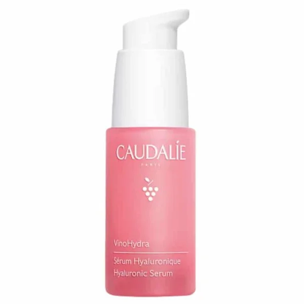 Flacon pompe rose Caudalie VinoHydra sérum hyaluronique 30 ml
