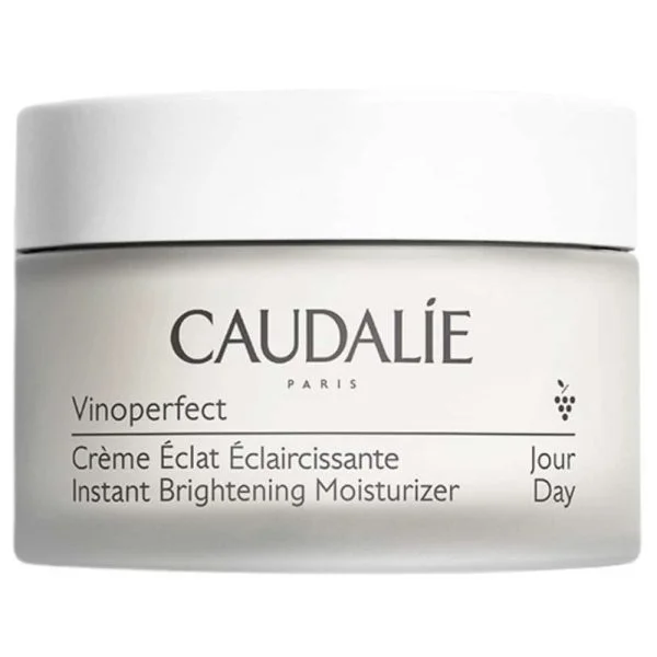 Pot blanc Caudalie Vinoperfect crème éclat éclaircissante jour 50 ml