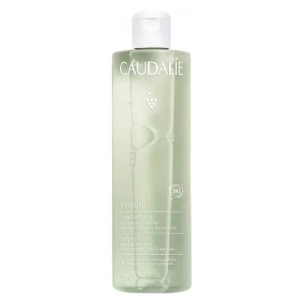Grand flacon vert Caudalie Vinopure Lotion Purifiante 400 ml logo bio
