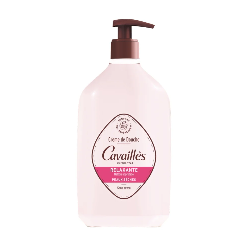 cavailles-creme-de-douche-relaxante-sans-savon-750ml.jpg Grand flacon-pompe rose Cavaillès Crème de Douche Relaxante sans savon 750 ml