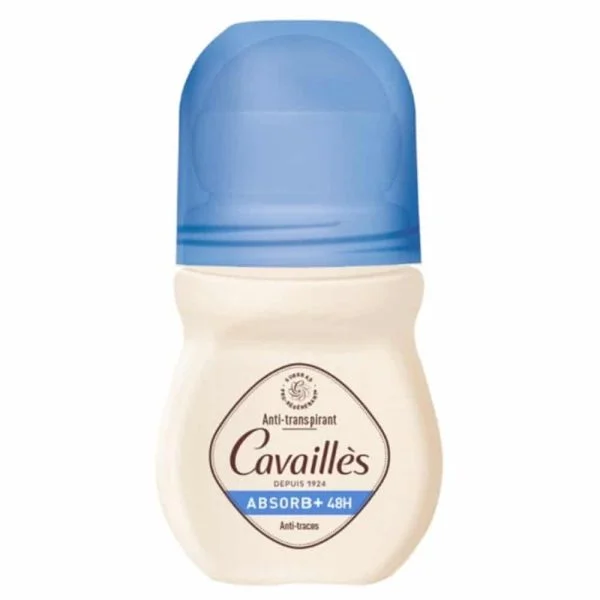 Roll-on Cavaillès Absorb+ Anti-Traces 48h anti-transpirant capuchon bleu
