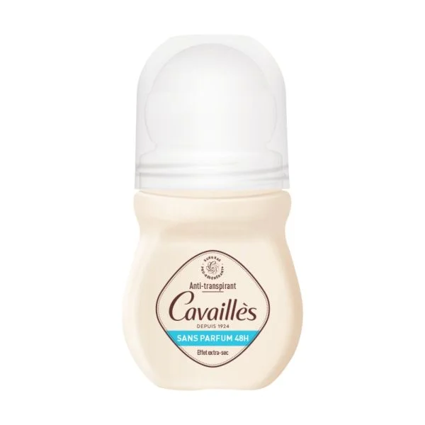 Cavaillès Déodorant Anti-Transpirant Sans Parfum Effet Extra-Sec 48h Roll-on 50ml