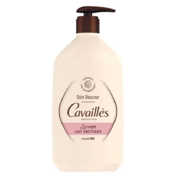 Flacon-pompe Cavaillès Le Corps Lait Onctueux soin douceur amande bio