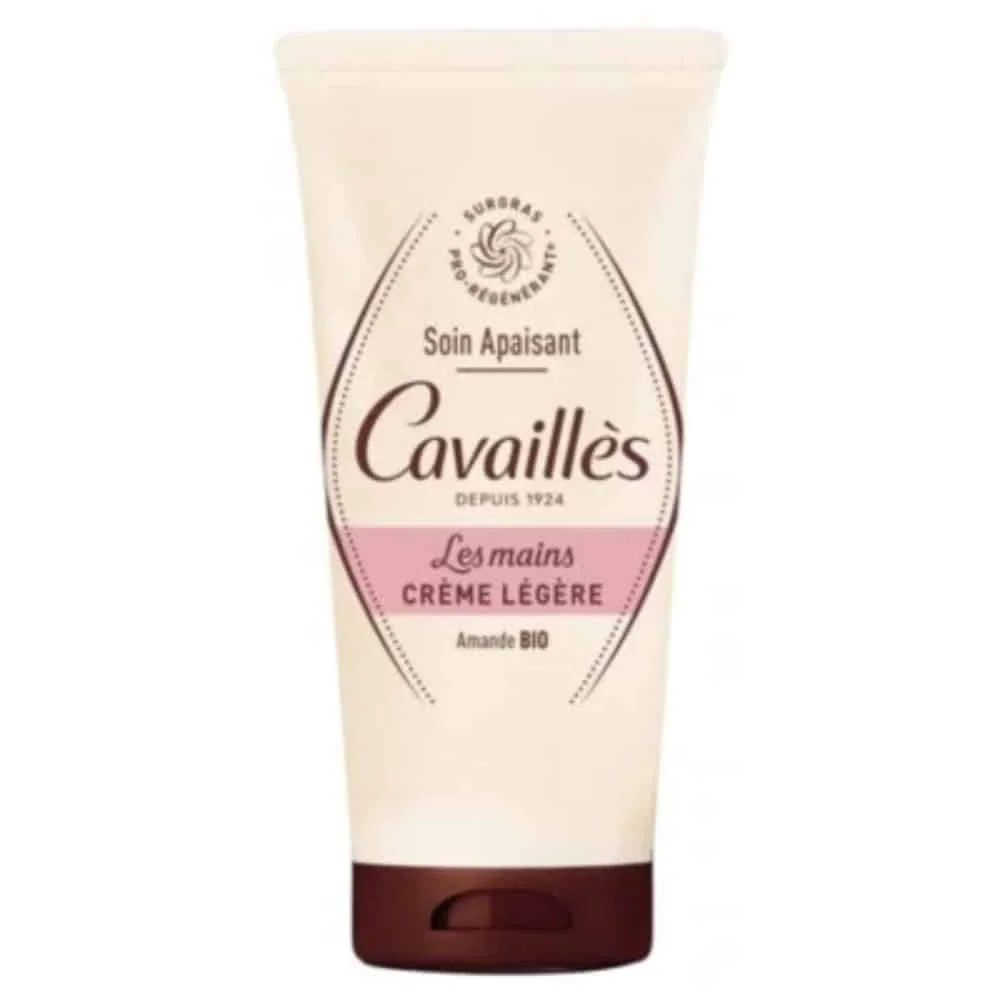cavailles-les-mains-soin-apaisant-creme-legere-50ml.jpg Tube beige Cavaillès Les Mains Crème Légère Soin Apaisant amande bio