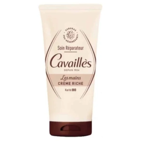 Tube beige Cavaillès Les Mains Crème Riche Soin Réparateur karité bio