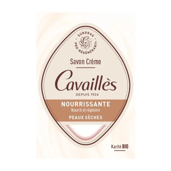 Étui beige Cavaillès Savon Crème Nourrissante karité bio peaux sèches