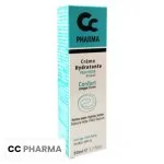 Étui turquoise CC Pharma crème hydratante peau sèche visage 50 ml
