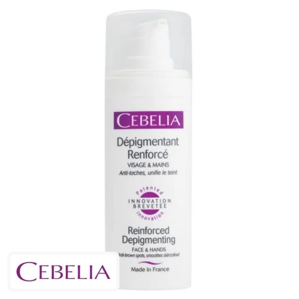 Flacon pompe blanc Cebelia Dépigmentant Renforcé visage et mains