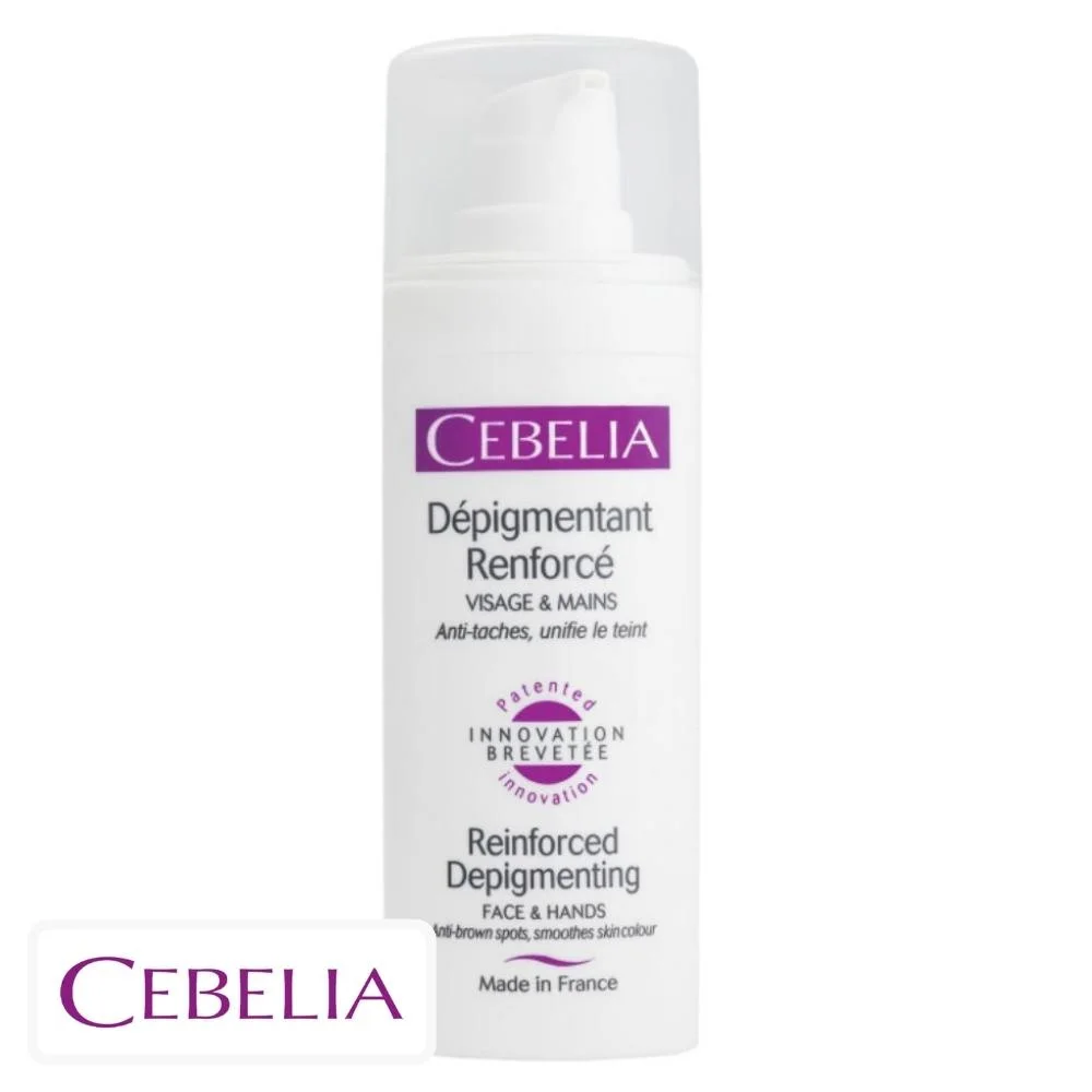 cebelia-depigmentant-renforce-30ml.jpg Flacon pompe blanc Cebelia Dépigmentant Renforcé visage et mains