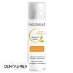 Flacon pompe blanc Centaurea Sérum Vitamine C 25% 30 ml, impressions orange