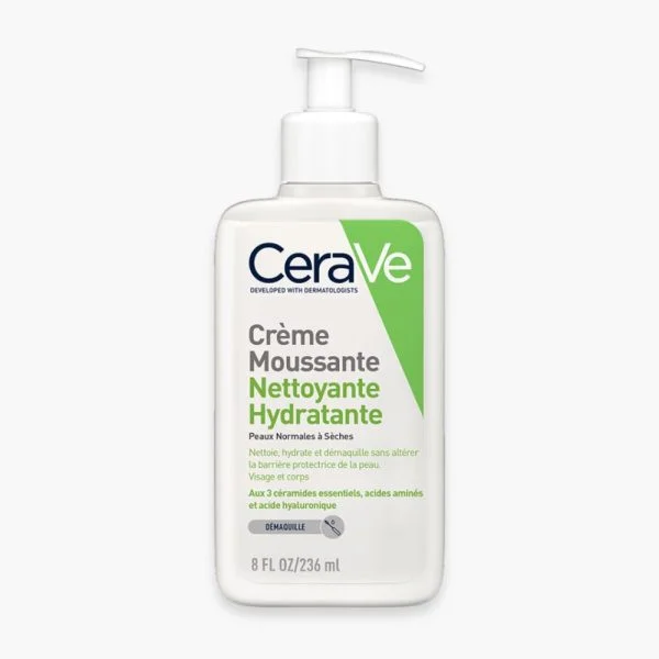 CeraVe Crème Moussante Nettoyante Hydratante Peau Normale à Sèche 236ml