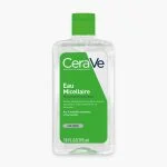 Flacon transparent CeraVe Eau Micellaire étiquette verte format 295 ml