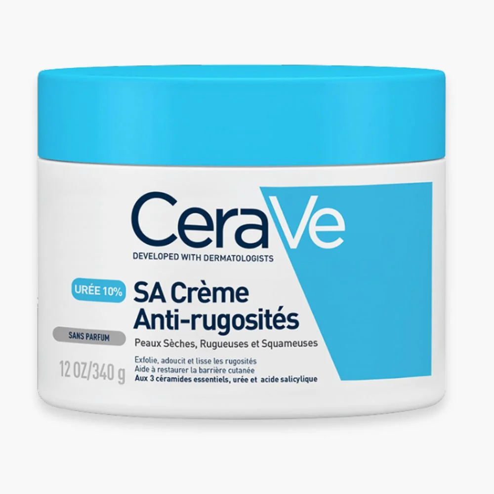 cerave-sa-creme-anti-rugosites-peau-seche-rugueuse-squameuse-10-uree-340g.jpg Pot blanc et bleu CeraVe SA Crème Anti-Rugosités 10% urée 340 grammes
