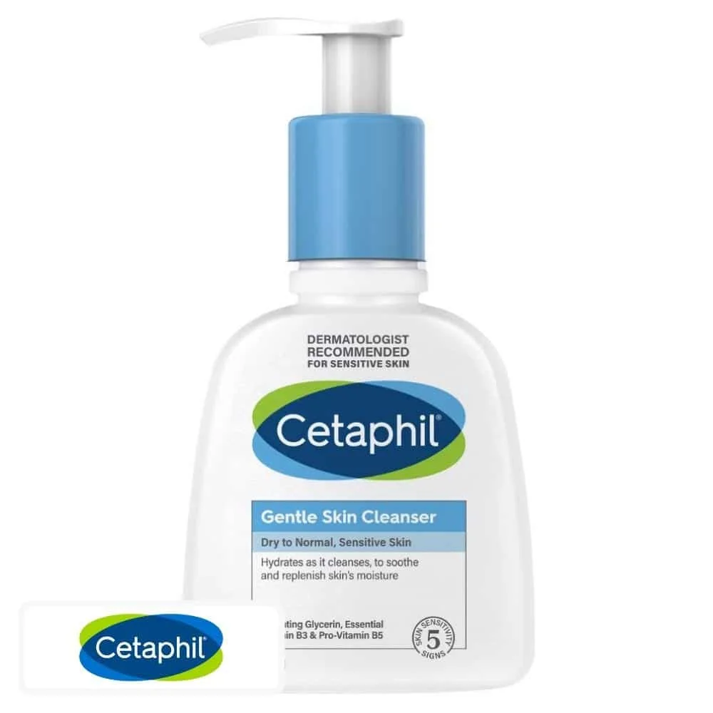 cetaphil-lotion-nettoyante-douce-peau-seche-normale-et-sensible-236ml.jpg Flacon-pompe blanc Cetaphil lotion nettoyante douce, pompe bleu clair, 236 ml