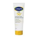 Tube blanc et jaune Cetaphil Sun lotion liposomale SPF 50+, 100 mL