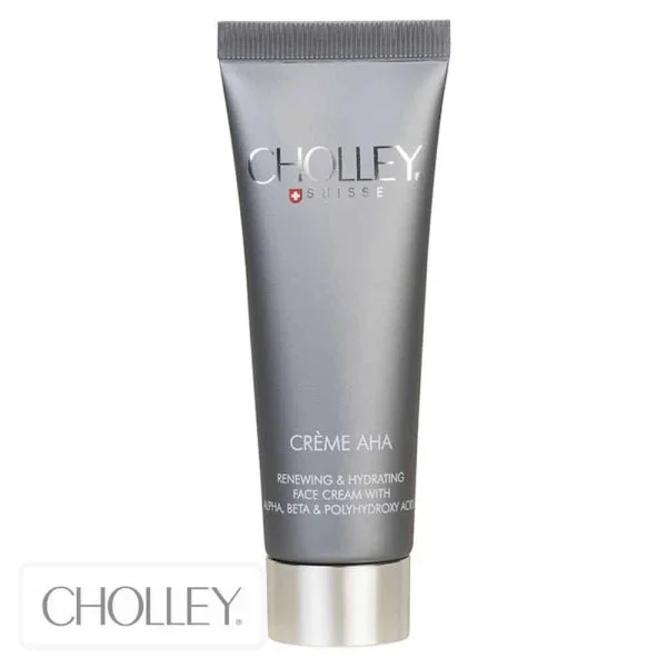 Tube gris Cholley Suisse Crème AHA avec bouchon argenté