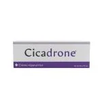 Boîte blanche et violette Cicadrone crème réparatrice, format 50 ml