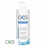 Flacon pompe blanc CKS Pharma Gel Surgras, gel lavant peaux sensibles